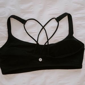 Lululemon Black Strappy Padded Sports Bra